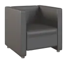 MIRA 1 křeslo, koženka tmavě šedá